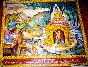 Vat Chome Khaou Maniratn, Houisai, Provinz Bokeo, Laos. (22.9 K)